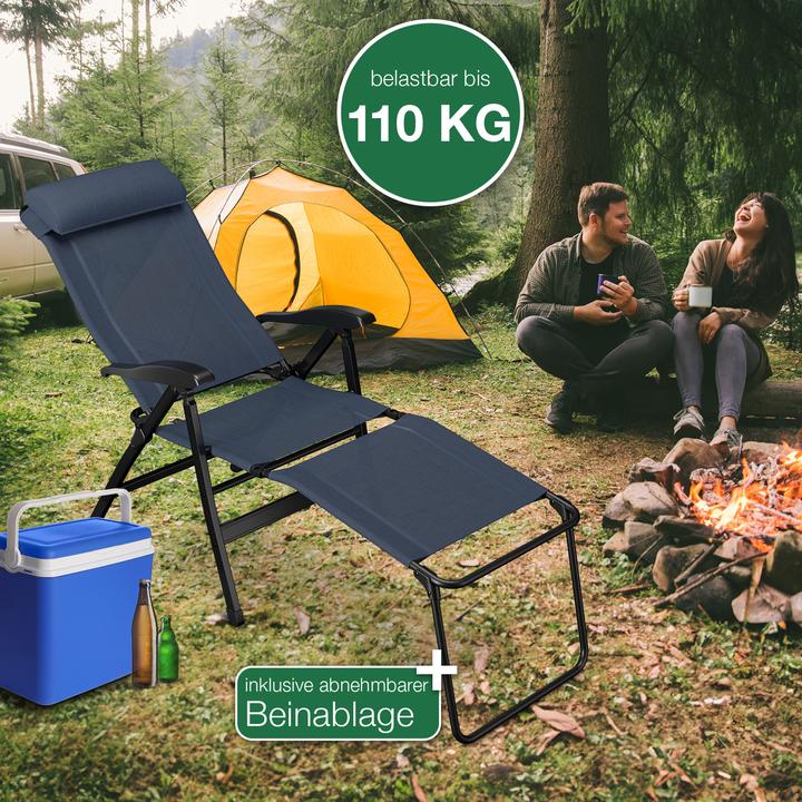 Immagine prodotto Aktivshop Klappstuhl aktiv Camping mit Beinauflage