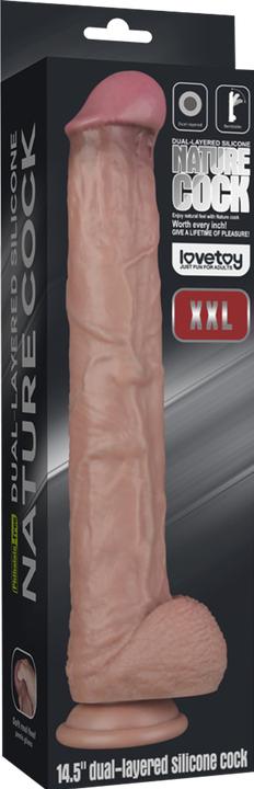 Image du produit Lovetoy Nature Cock 14,5" Dual Laye Bendable Cock XXL