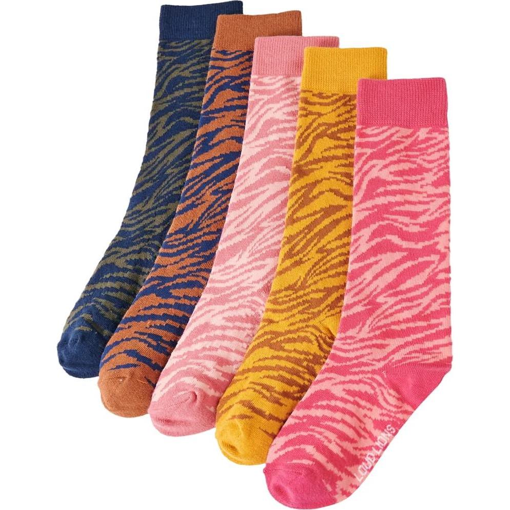VidaXL, Jungen, Socken, Kindersocken 5 Paar EU 26-29,Material: 78 % Baumwolle. 20, Grün, Blau, Rosa, (5er Pack, 26 - 29)