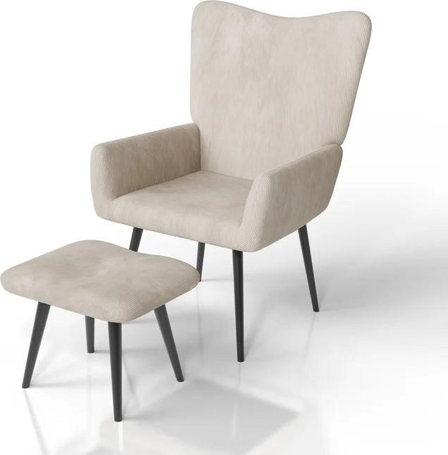 Produktbild Juskys Ohrensessel Relaxsessel mit Hocker