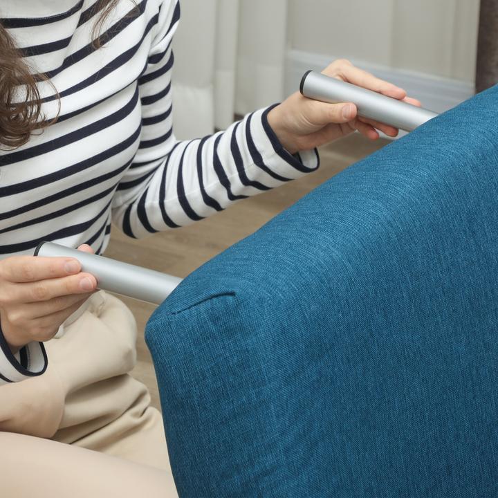 Immagine prodotto Homcom Schlafsessel Polyester, Stahl Blau