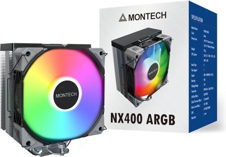Actual product image Montech NX400 Black CPU-Kühler, ARGB - 120mm, schwarz (120 mm)