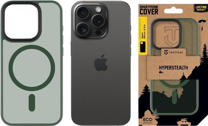 Produktbild Tactical MagForce Hyperstealth Cover for iPhone 15 Pro Forest Green (Apple iPhone 15 Pro)