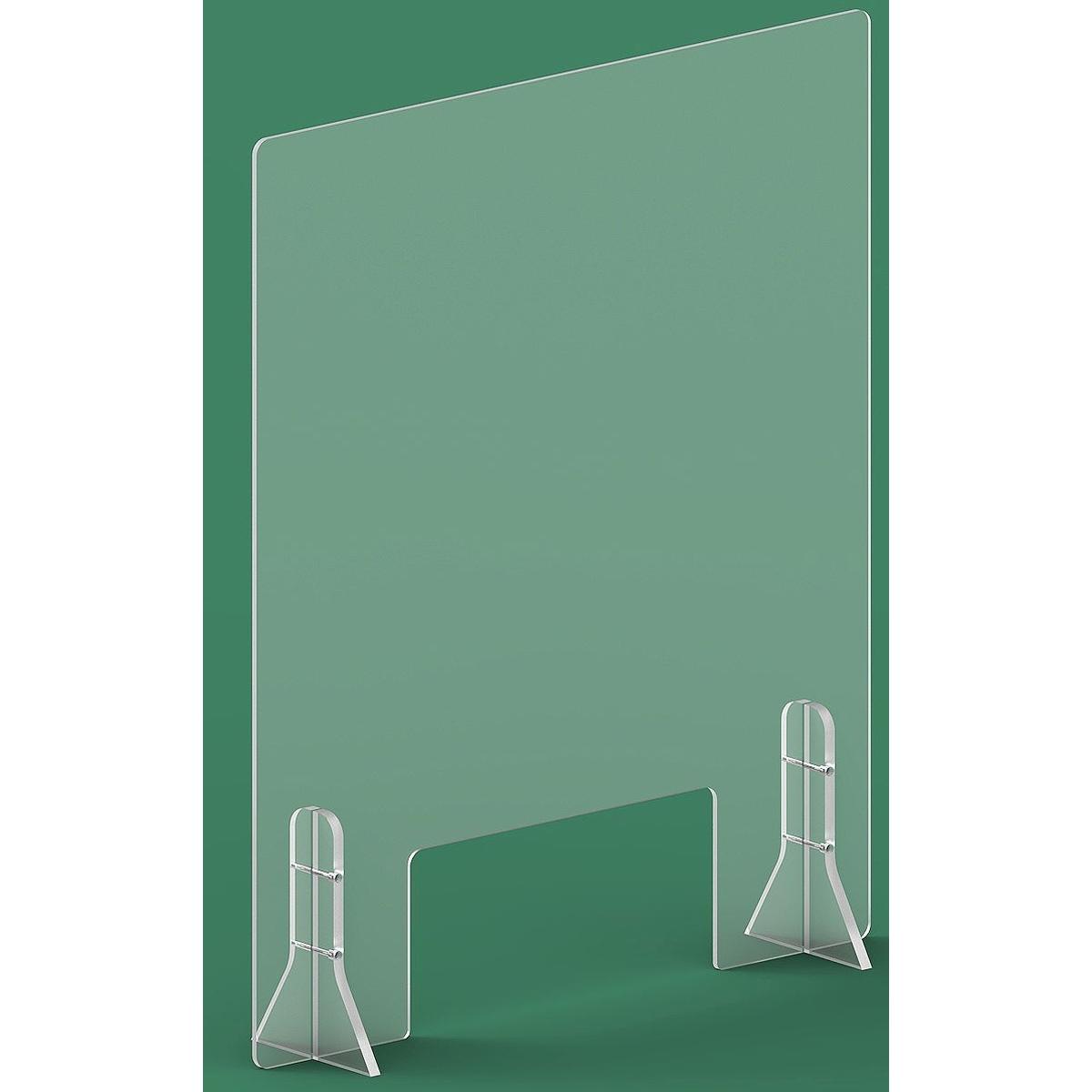 Bisley, Glas + Plexiglas, Hygienschutzscheibe mit Öffnung HxBxT 60x50x11,7cm transparent (60 cm, 50 cm)