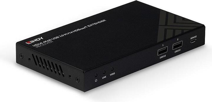 Produktbild Lindy 150m HDMI 4K60, IR, RS232 HDBT KVM Extender Receiver, kompatibel mit 38387-8