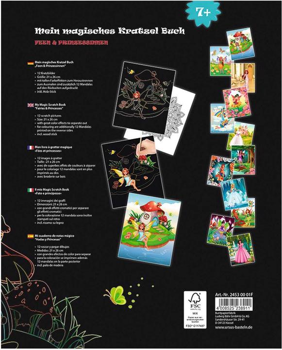 Actual product image Ursus Scratch pictures of fairies and princesses