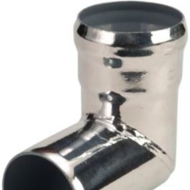 ACO, Zubehör Sanitärinstallation, GM-X DN 50 bøjning 90 gr. - Galvaniseret