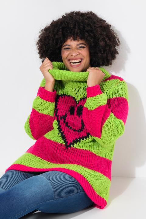 Produktbild Angel of Style Pullover, Straight Fit, Blockstreifen, Herz-Smiley (46, 48)