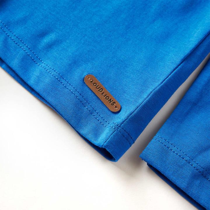 Immagine prodotto VidaXL Camicia da bambino a maniche lunghe blu cobalto 104,Materiale: 100 (104)