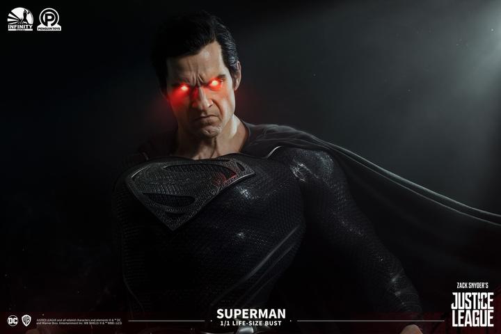 Actual product image Infinity Studios Snyder's Justice League "Superman - Black Version" 1/1 Lifesize Bust