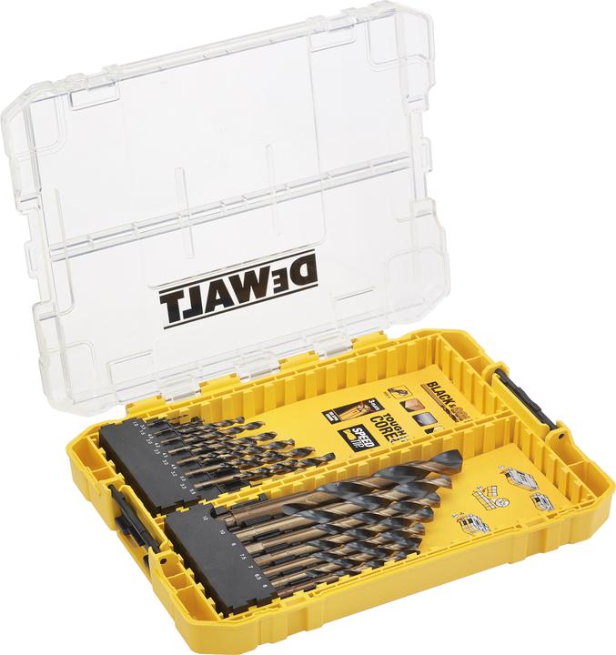 DeWalt HSS Spiralbohrer Satz 1mm 12mm, 21teilig, für verschiedene Materialien (12 Millimeter)