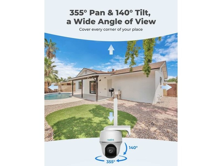 Actual product image Reolink Go PT Plus + Solar Panel (2560 x 1440 Pixels)