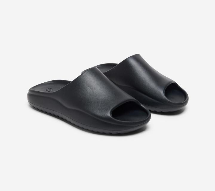 Actual product image Decathlon Badeschlappen Slides Damen/Herren - schwarz (45, 46)