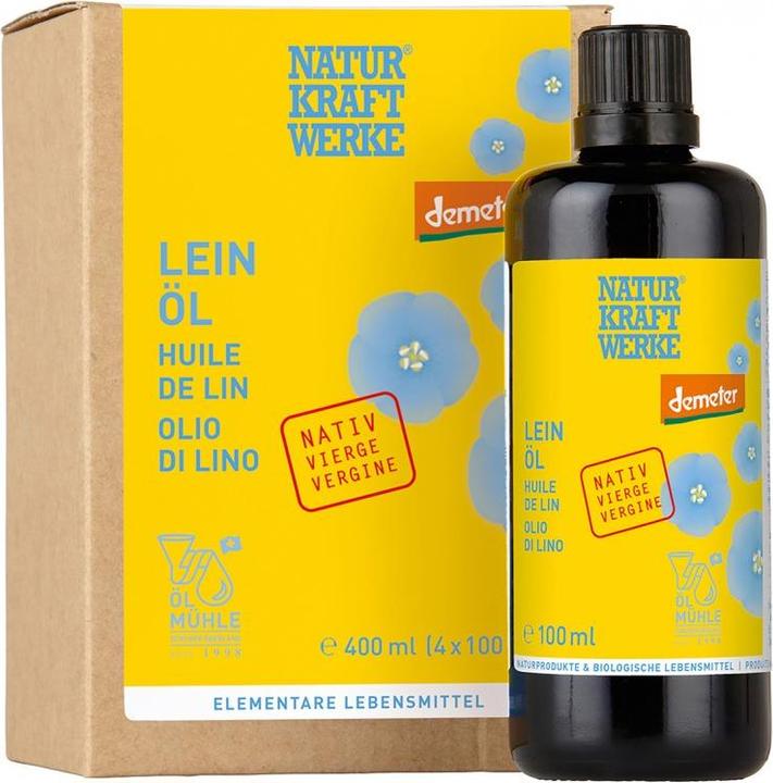 Actual product image NaturKraftWerke Linseed oil virgin Demeter (400 ml)
