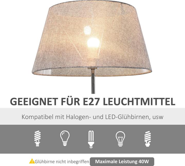 Produktbild Homcom Stehlampe inkl. Regal (E27)