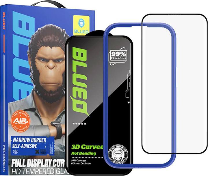 Produktbild BlueO - 3D HD Full Glue - iPhone 16 Pro Max - Black (Apple iPhone 16 Pro Max)