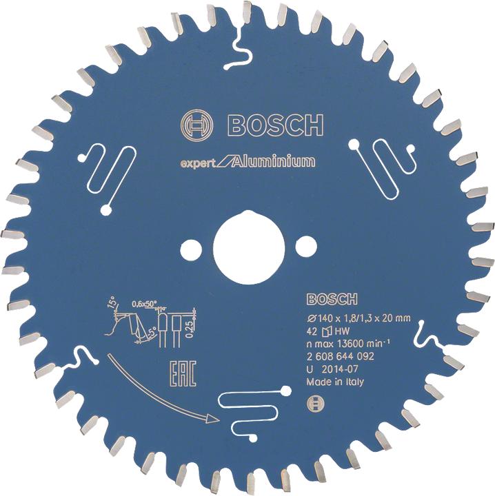 Actual product image Bosch Professional Zubehör Circular saw blade Expert for Aluminium, 140 x 20 x 1.8 mm, 42