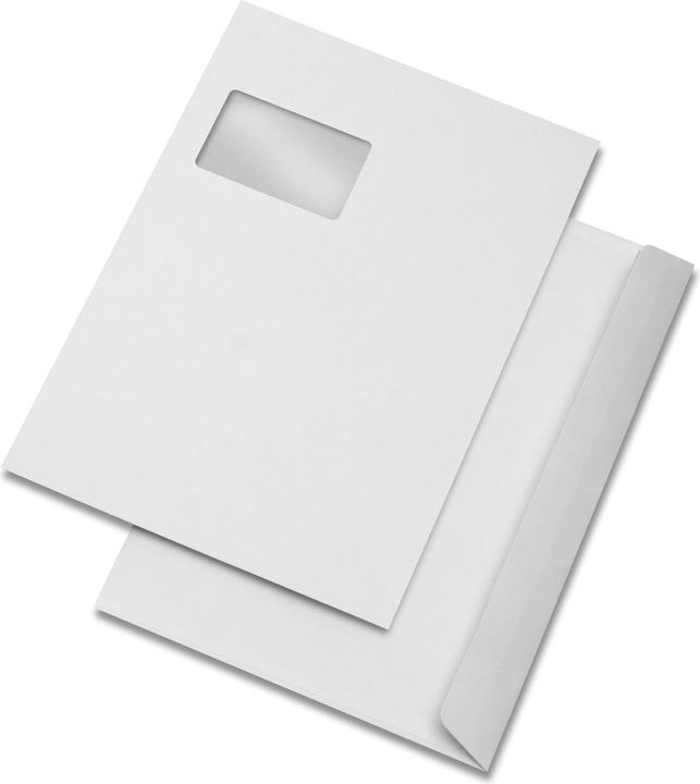 Produktbild Mailmedia Versandtasche C4 haftklebend, mit Fenster, weiss (250 x)