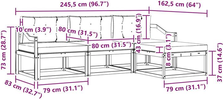 Produktbild vidaXL Outdoor-Sofa