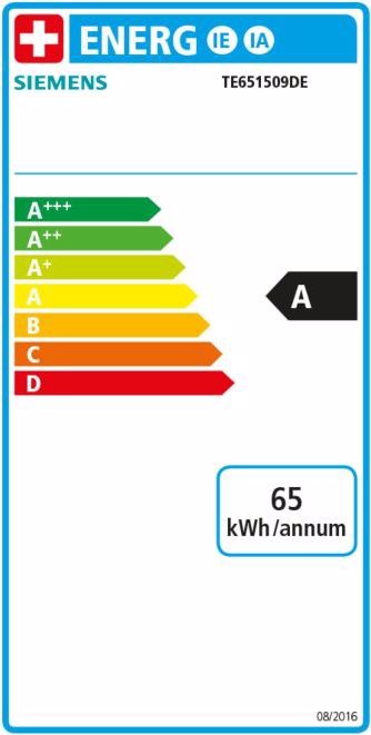 Label énergétique Siemens EQ.6 Plus