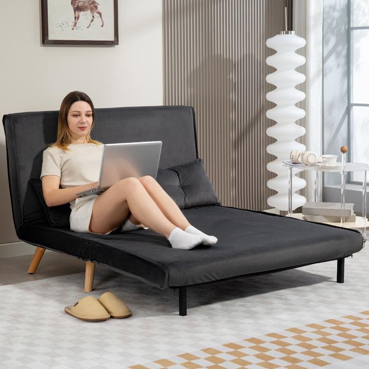 Produktbild Homcom Schlafsofa Polyester Dunkelgrau