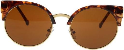 Actual product image Hermex Cat Eye Vintage Retro 80s Sunglasses UV400 - Brown Leopard