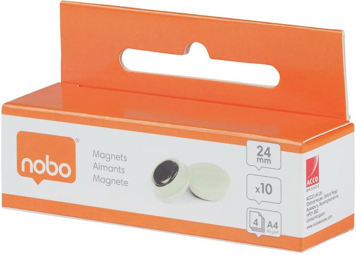 Immagine prodotto Nobo Magnete rotondo 24mm 1915294 bianco 10 pezzi (10x)