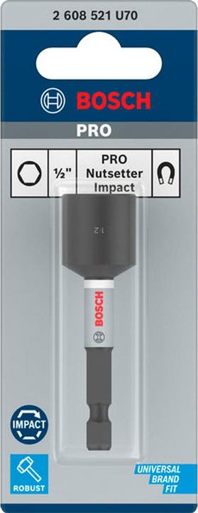 Productafbeelding Bosch Professional Zubehör PRO Moeraanzetter Slag, 1/2" x 65 mm, 2 9/16" x 65 mm (1/2")