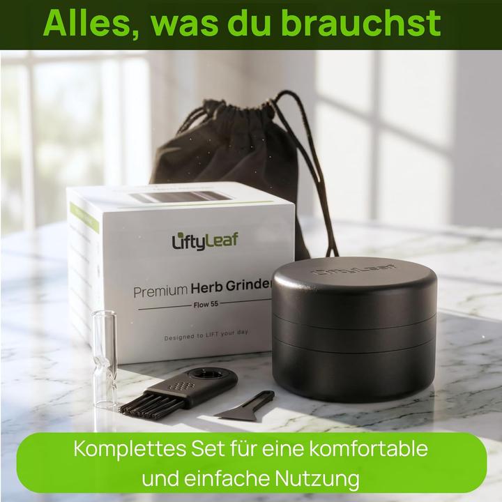 Produktbild LiftyLeaf Flow 55 Kräutermühlen-Set mit Magnetverschluss