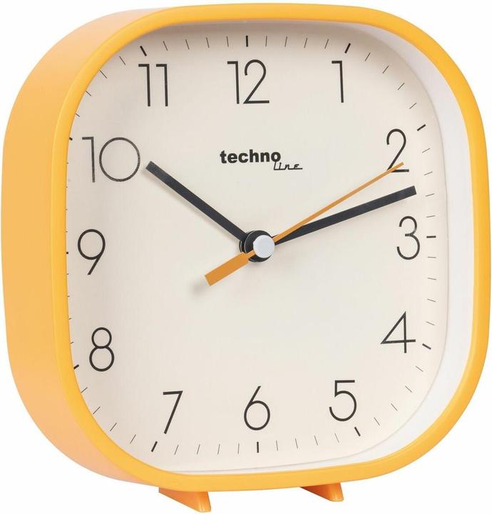 Actual product image Technoline ModelN Quartz Table Clock Yellow Alarm Times 0