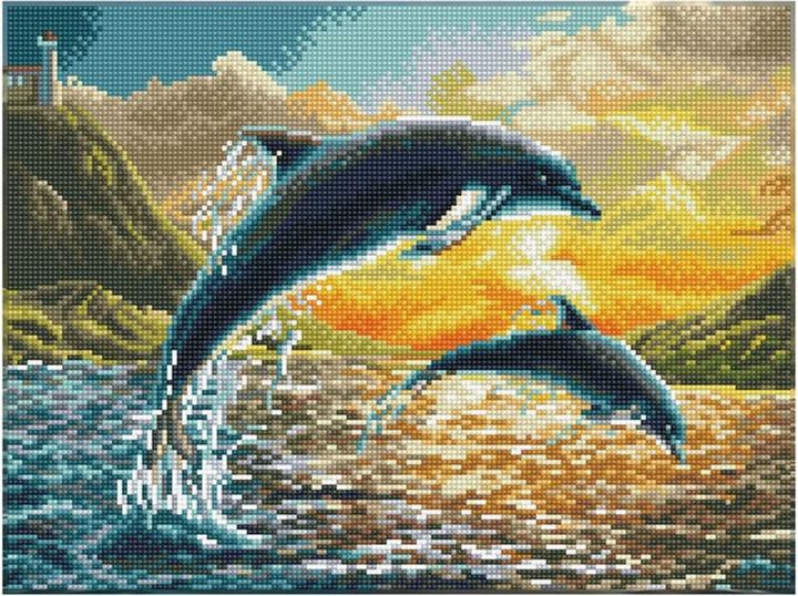 Actual product image Diamond Dotz Diamond Painting Dolphins