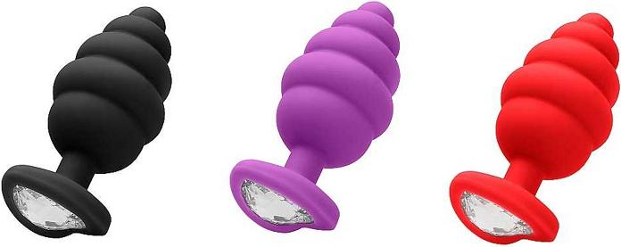Produktbild Ouch! Extra Large Ribbed Diamond Heart Plug