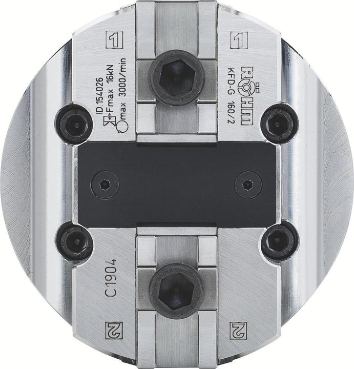 Produktbild Röhm Kraftspannfutter KFD-G 315, 2-Backen, grosser Backenhub, Zylindrische Zentrieraufnahme