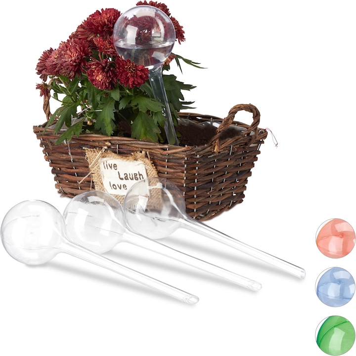 Relaxdays Watering Globes, Set of 4 (Irrigation balls)