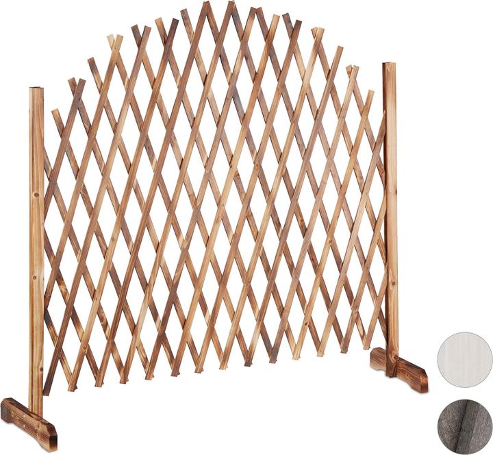 Actual product image Relaxdays Extending Wooden Lattice (30 cm, 200 cm)