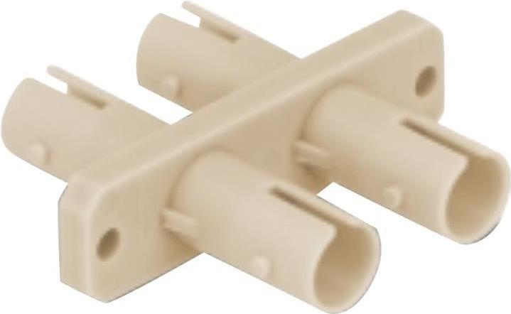 Actual product image Delock Fibre optic coupling ST duplex socket to ST duplex socket beige