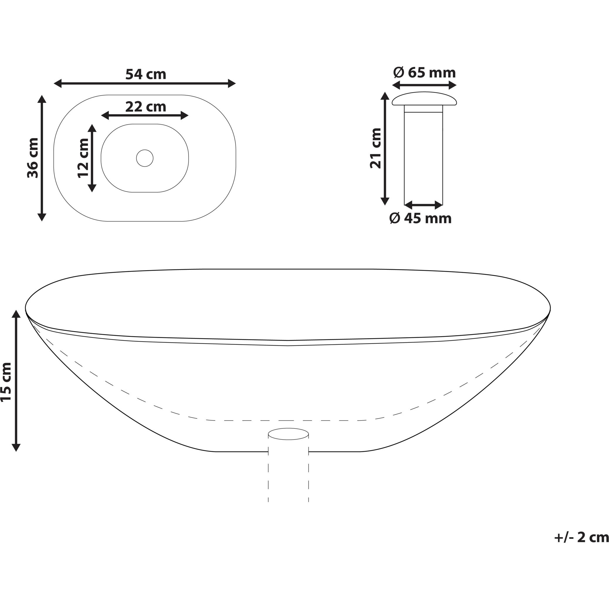 Thumbnail - Beliani, Waschbecken, Moengo (360 mm, 540 mm)