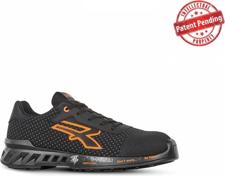 Produktbild U-Power Sicherheitsschuh PETER Grösse 46 schwarz/orange S3 CI SRC ESD EN ISO 20345 PUTEK® star (S3, 46)