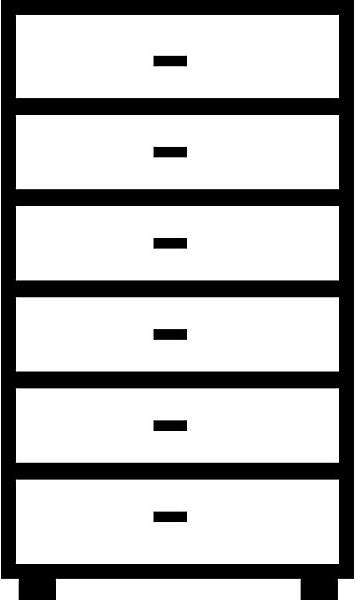 Actual product image Mauser Card index cabinet, bow handles (80 x 60 x 135 cm)