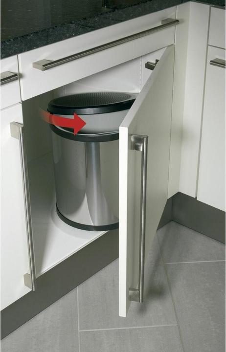 Produktbild Hailo Compact-Box M, Einbau-Mülleimer, 15 ltr, Edelstahl (15 l)