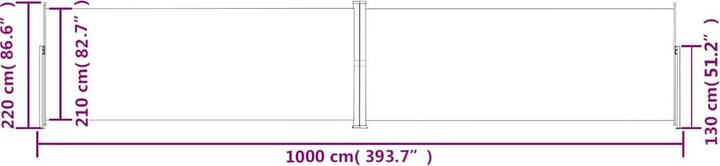Actual product image vidaXL Seitenmarkise (10 m)