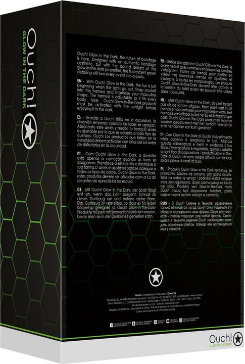 Image du produit Ouch! Chest Bulldog Harness - GitD/Black - L/XL