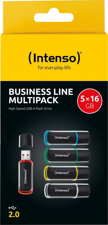 Produktbild Intenso USB Stick Business Line 16GB 5-pack (16 GB, USB-A)