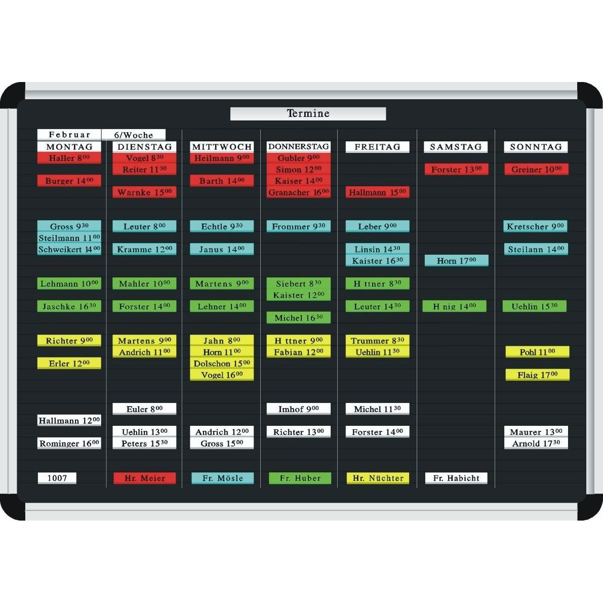 Ultradex, Präsentationstafel, Stecktafel Planrecord B860xH1120xT22mm schwarz