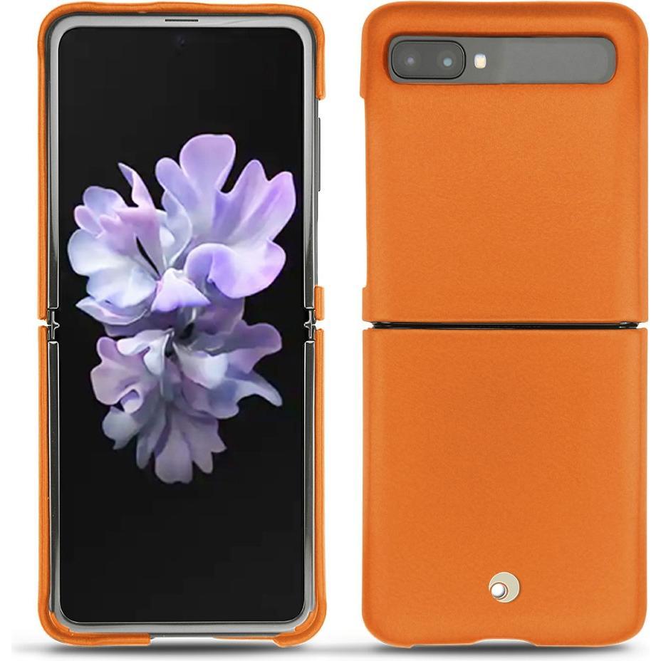 Noreve Lederschutzhülle (Samsung Galaxy Z Flip), Smartphone Hülle, Orange