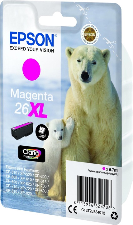 Actual product image Epson 26XL Claria Premium (M)