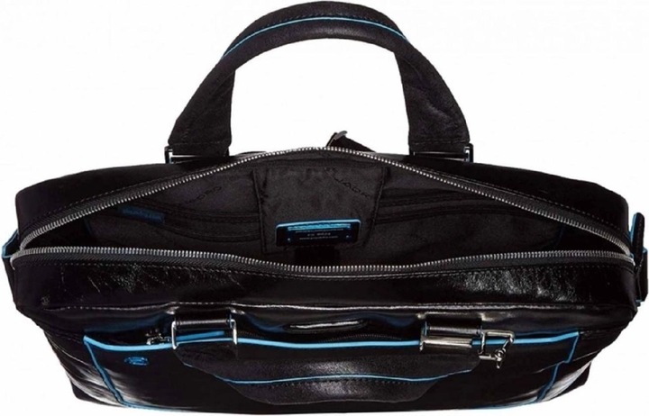 Actual product image Piquadro Blue Square - Double Handle Laptop Bag with iPad®Air/Air2r Compartment