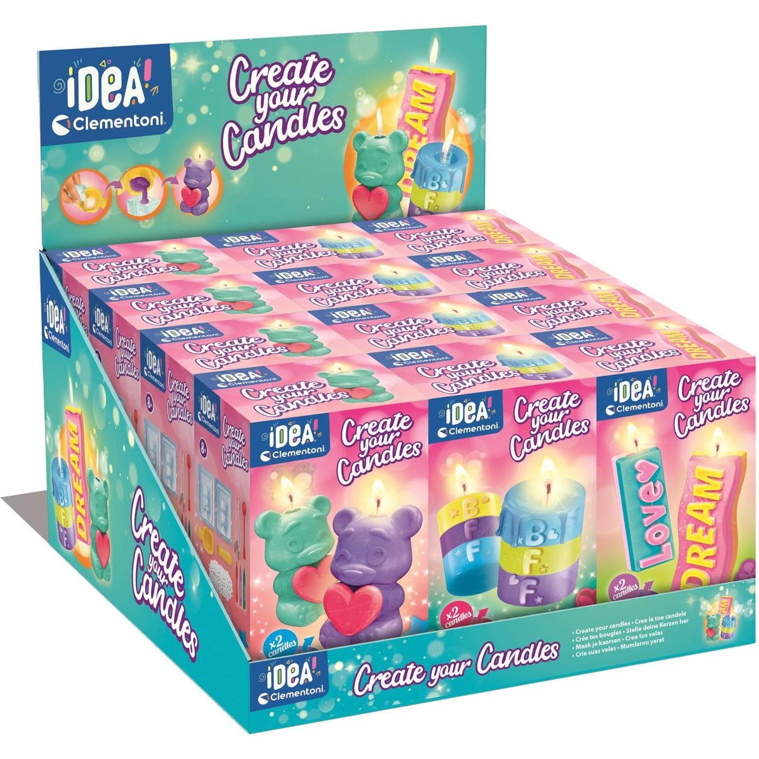 Clementoni Multicolore Idea Deine Kerzen-Kreationen 3F Sortiert (Cdu=12)