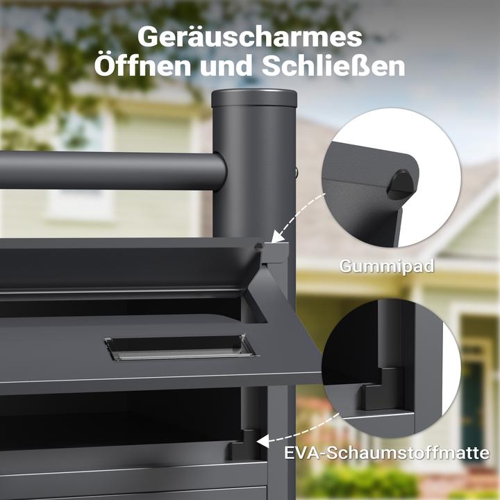 Actual product image Wiltec 6 letterbox system anthracite 270x513x1500mm letterbox Post