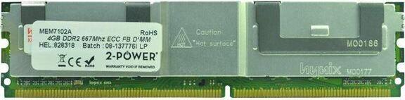 2-Power 4GB DDR2 667MHz FBDIMM (1 x 4GB, 667 MHz, DDR2-RAM, FB-DIMM)